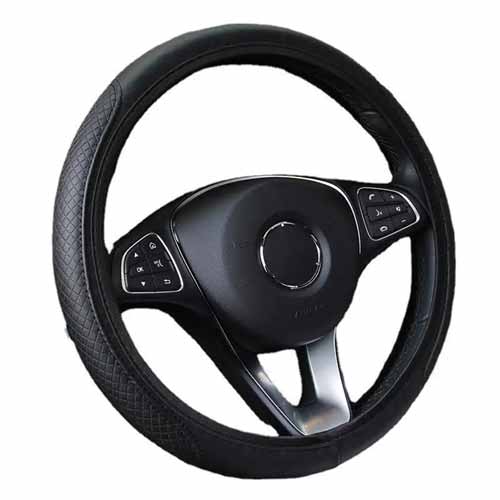 High Quality PVC Car Steering Wheel Cover PU Leather Car Steering Wheel Cover for Women and Men 15inch Steering Wheel Cover